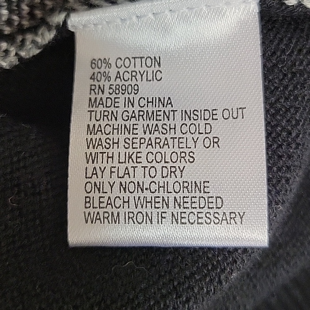 Preston & York Patterned Black & White Sweater small monochrome beaded office - Picture 5 of 5
